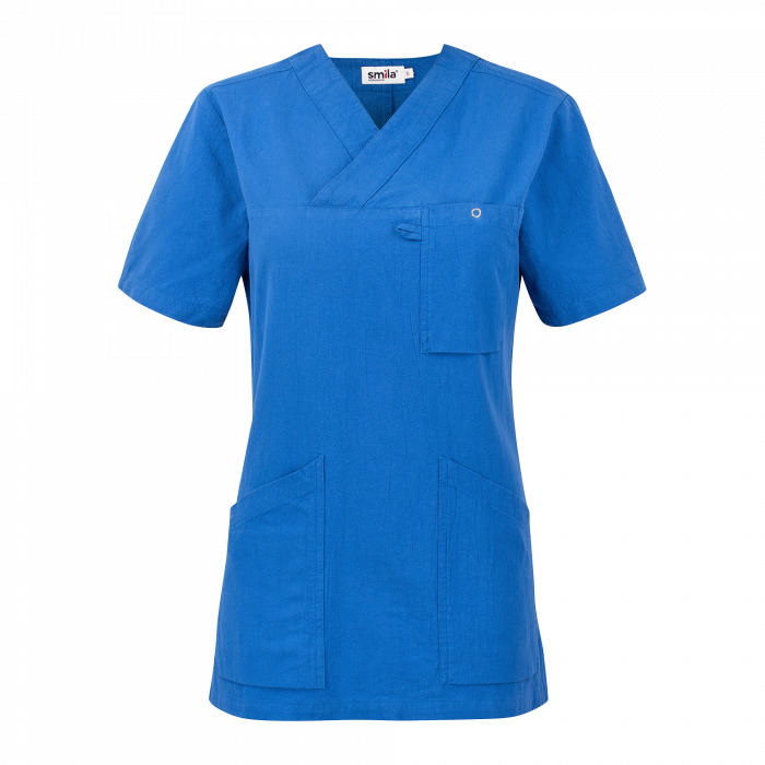 Smila Workwear Dame Carin Bluse, Light Royal, 1 stk ,SBG-77802-24