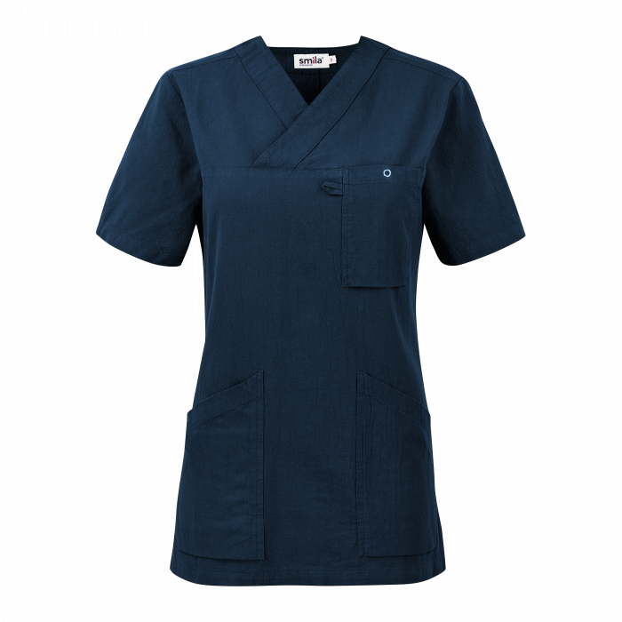 Smila Workwear dame Carin bluse, marineblå, 1 stk ,SBG-77802-28