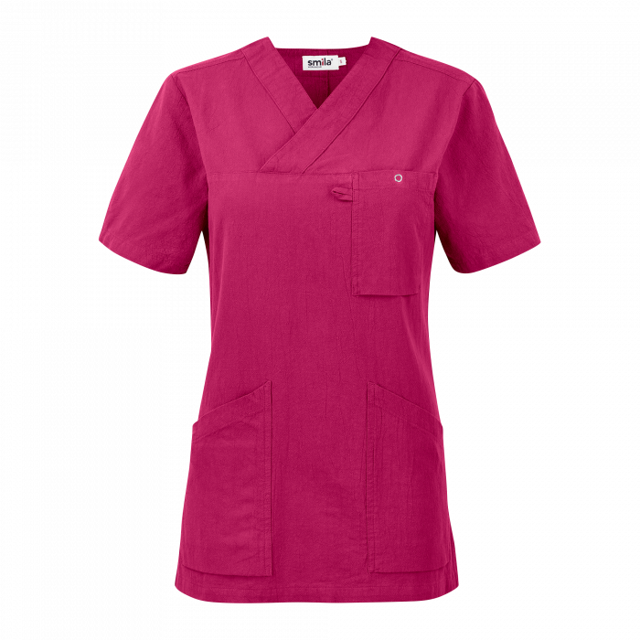 Smila Workwear Carin Bluse for kvinner, Fuchsia, 1 stk ,SBG-77802-70