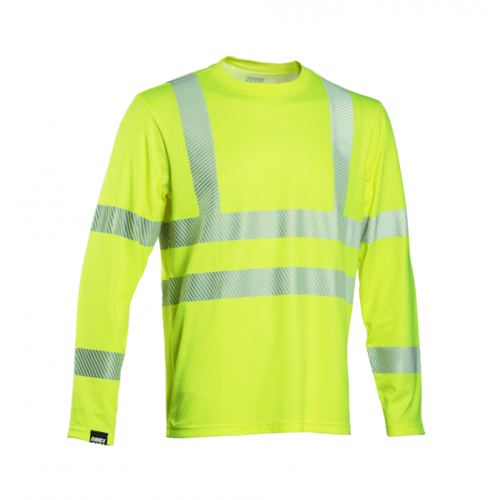 Dimex Hi-Vis Langermet Sikkerhets-T-skjorte, Gul, 1 stk, SDM-4248