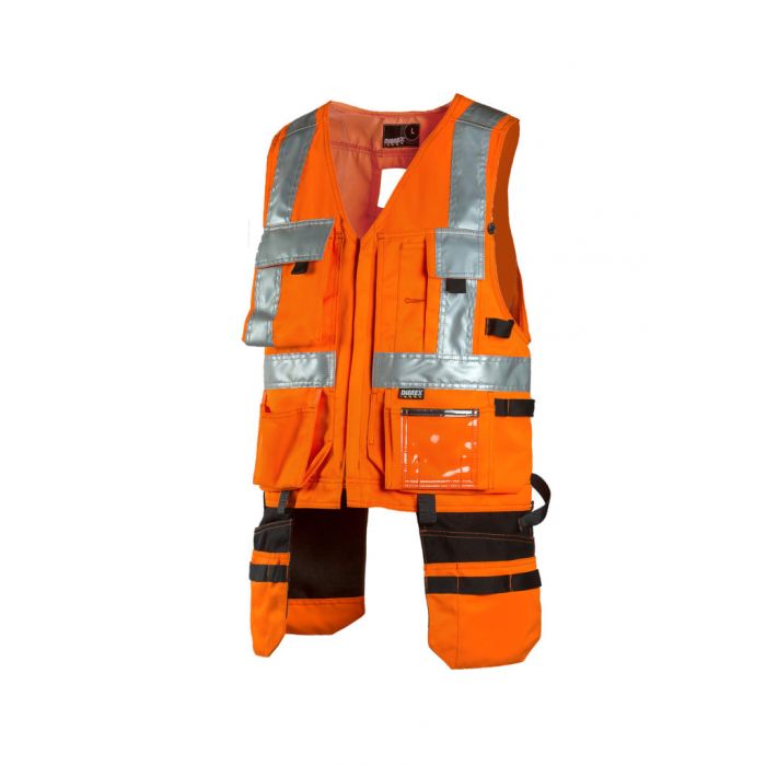 Dimex Hi-Vis Sikkerhetsvest med Hengelommer, Oransje, 1 stk, SDM-6320R