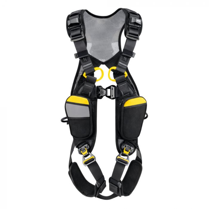 Petzl Sikkerhetssele Newton Easyfit Internasjonal versjon Fall Arrest Sele, Svart/Gul, 1 stk, SET-C073FA