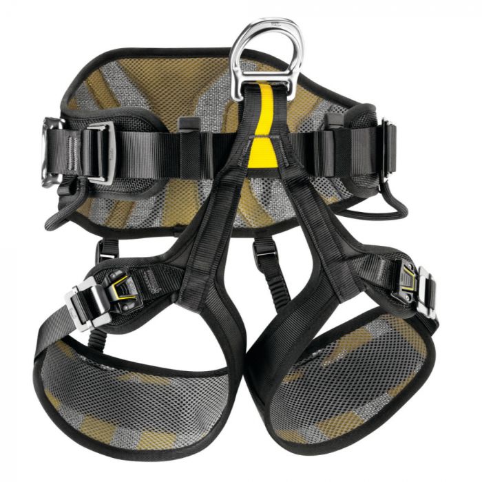 Petzl Sikkerhetsselger Avao Sit Fast Setteseler, Svart/Gul, 1 Stk, SET-C079BA