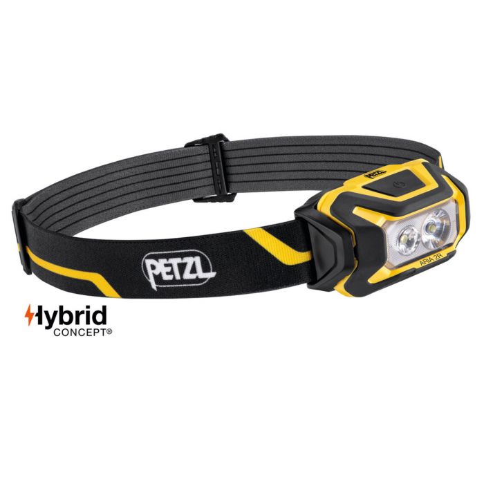 Petzl hodelykter ARIA 2R oppladbar hodelykt, Svart/gul, 1 stykke, SET-E071AA00