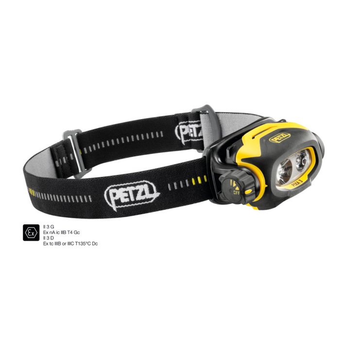 Petzl hodelykter PIXA 3 hodelykt, Svart/gul, 1 stykke, SET-E78CHB-2