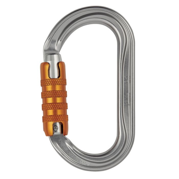 Petzl Karabin OK Lett Oval Karabin, TRIACT-LOCK, Grå, 1 Stk, SET-M33A-TL