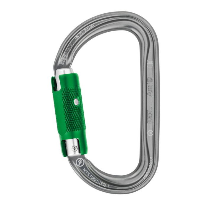 Petzl Karabiner Am'D PIN-LOCK Asymmetrisk aluminiumskarabiner, PIN-LÅS, 1 stykke, SET-M34AB-PL