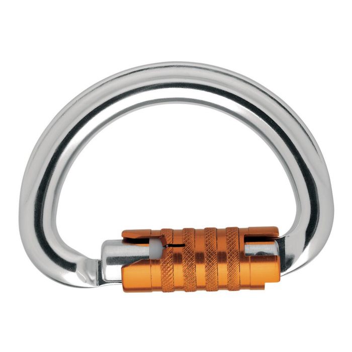 Petzl Karabiner OMNI Multi Retning Halvsirkel Karabiner, SKRU-LÅS, Grå, 1 Stk, SET-M37-SL