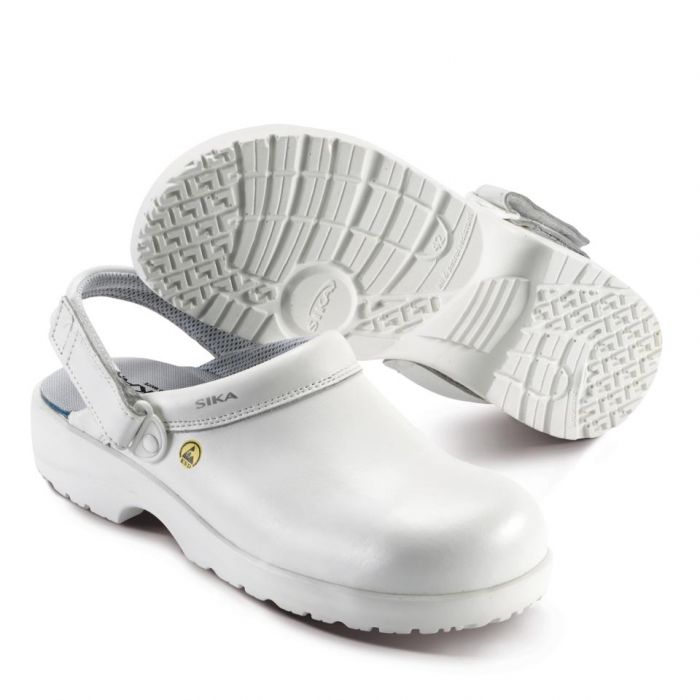 Sika Fusion ESD Safety Clogs, SB, SRC, White, 1 Par, SKI-19477-Hvit