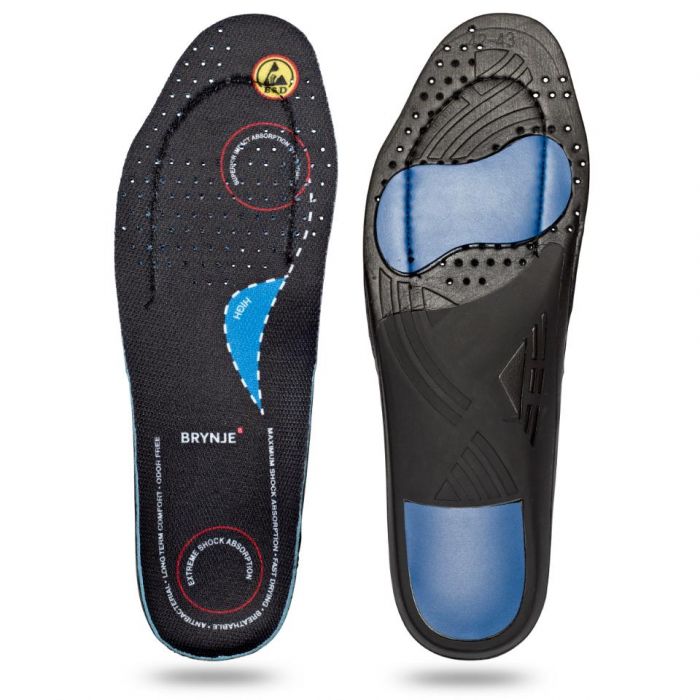 Brynje Ultimate Footfit - High Insoles, Black, 1 Par, SKI-68203-Svart