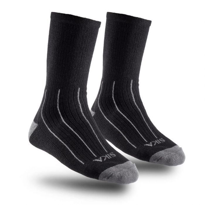 Sika Wool Socks, Black, 1 Par, SKI-703701-Svart