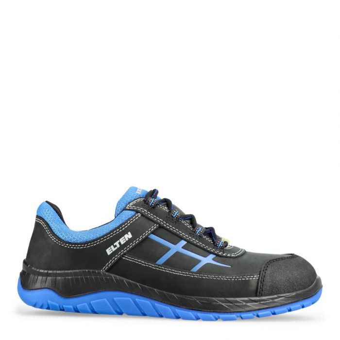 Elten Malvin Blue Low Safety Shoes, S3, SRC, Black, 1 Par, SKI-729541-Svart