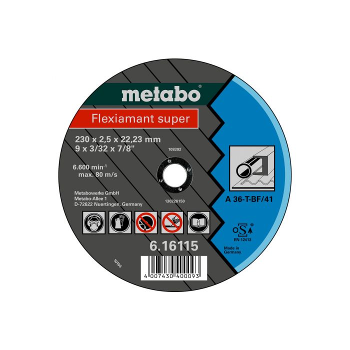 Metabo Flexiamant super 180x2,0x22,23 stål, TF 42, SME-616102000