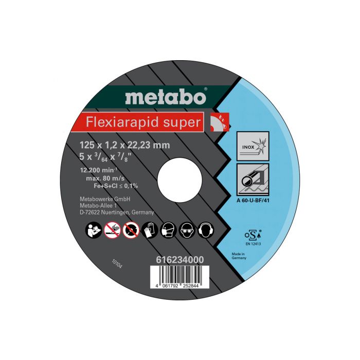 Metabo Flexiarapid super 125x1,2x22,23 Inox, TF 41, SME-616234000