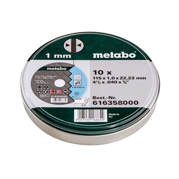 Metabo 10 Kappeskiver - SP 115x1,0x22,23 Inox, TF 41, SME-616358000