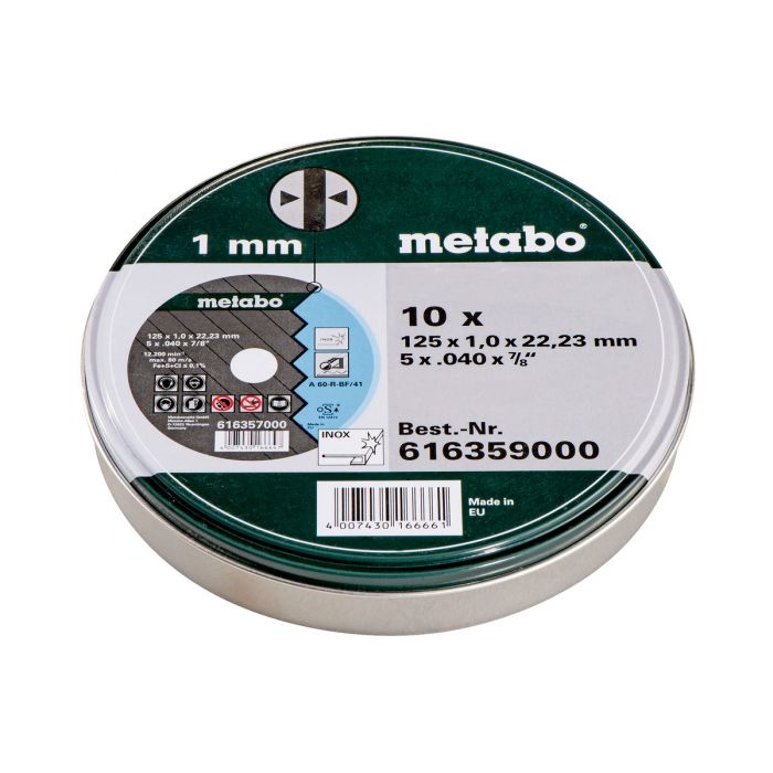 Metabo 10 Kappeskiver - SP 125x1,0x22,23 Inox, TF 41, SME-616359000