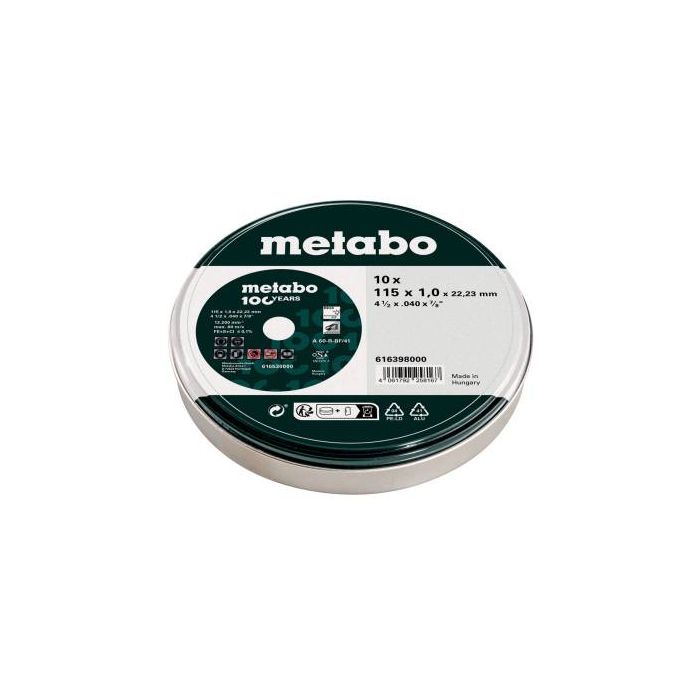 Metabo 10 Kappeskiver - SP 115x1,0x22,23 Inox, 100 år, SME-616398000