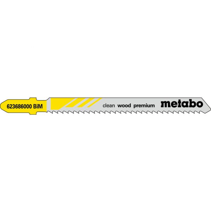 Metabo 5 Stikksagblader "clean wood premium" 74/ 2,5 mm, SME-623686000