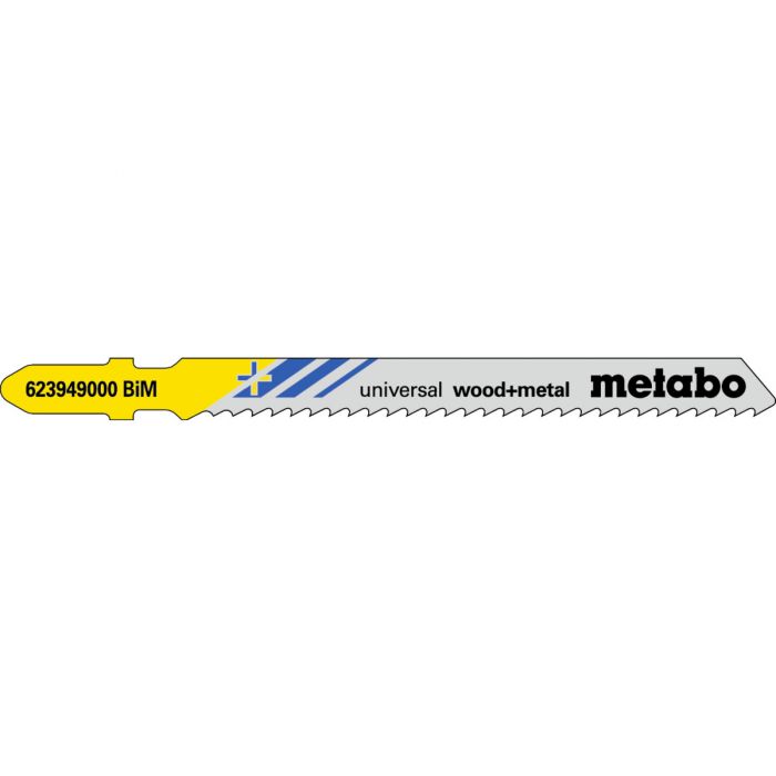 Metabo 5 Stikksagblader "universal wood + metal" 90/ 2,5 mm, SME-623949000