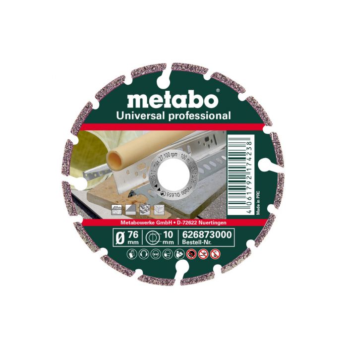 Metabo Diamantskive 76x10,0mm, "UP", Universal "professional", SME-626873000