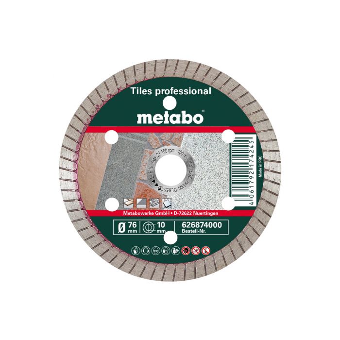 Metabo Diamantskive 76x10,0mm, "TP", Fliser "professional", SME-626874000