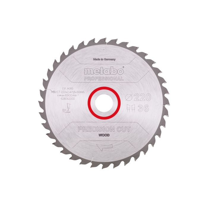 Metabo Sagblad "precision cut wood - professional", 220x30, Z36 WZ 10°, SME-628042000