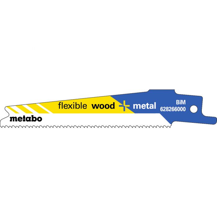 Metabo 5 Sabelsagblader "flexible wood + metal" 100 x 0,9 mm, SME-628266000