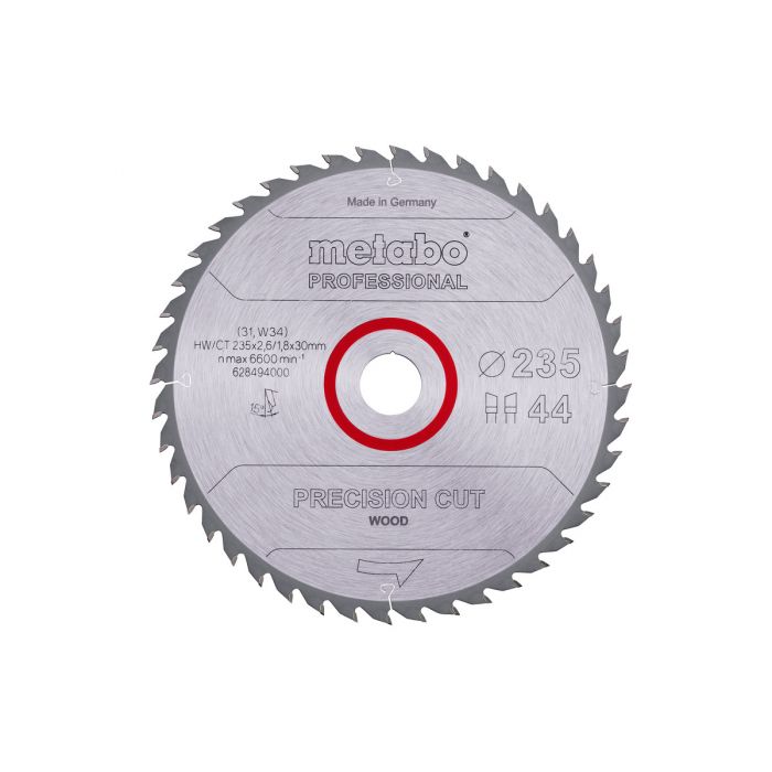 Metabo Sagblad "power cut wood - professional", 235x30, Z44 WZ 15°, SME-628494000