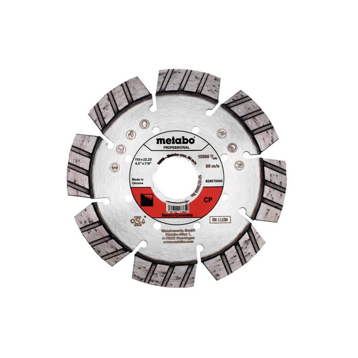 Metabo Diamantskive 115x22,23mm, "CP", Betong "professional", SME-628570000