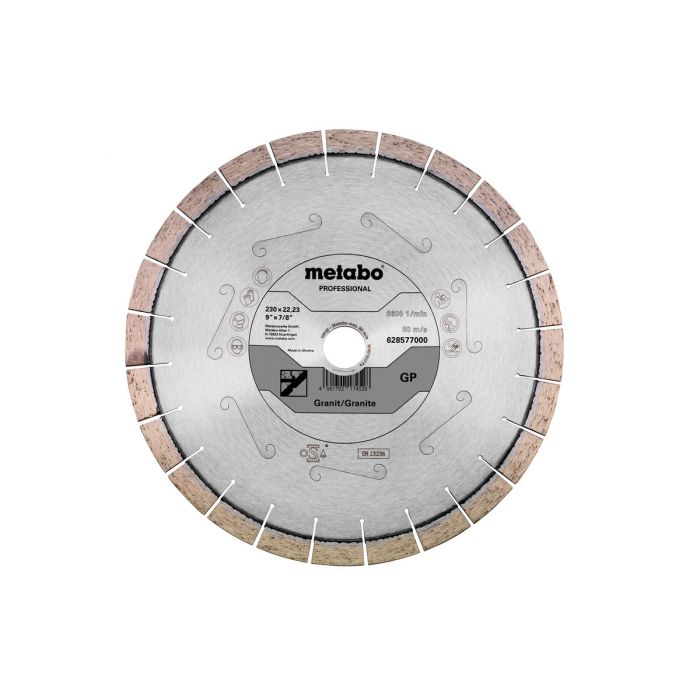 Metabo Diamantskive 230x22,23mm, "GP", Granitt "professional", SME-628577000