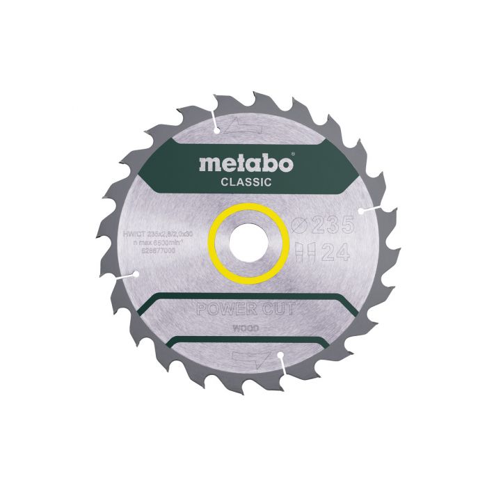 Metabo Sagblad "power cut wood - classic", 235x30, Z24 WZ 18°, SME-628677000