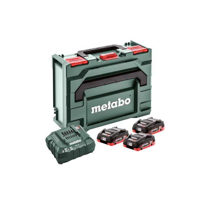 Metabo Basis-sett 3 x LiHD 4.0 Ah + metaBOX 145, SME-685133000