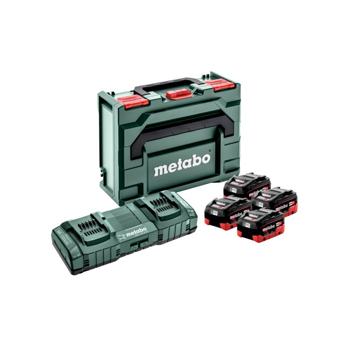 Metabo Basis-sett 4 x LiHD 8.0 Ah + ASC 145 Duo + metaBOX 145, SME-685135000