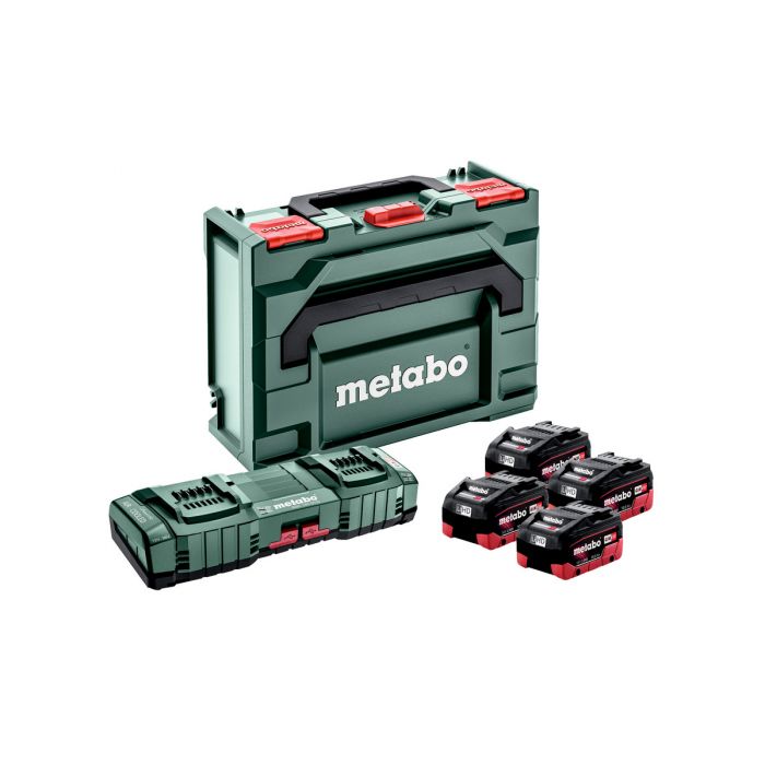 Metabo Basis-sett 4x LiHD 10Ah + ASC 145 DUO + metaBOX, SME-685143000