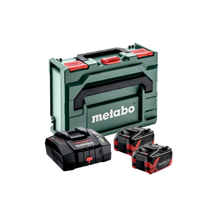 Metabo Basis-sett 2 x LiHDX 8.0 Ah ASC 290 + metaBOX 145, 2 Stykke