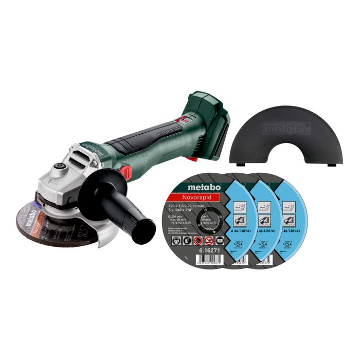 Metabo W 18 L BL 9-125 Set Batteri vinkelsliper, SME-691224000