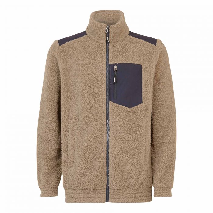 Tracker Teddy Fleece Jacket, Beige, 1 stykke, STK-408203