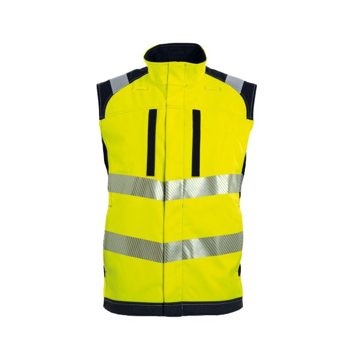 Tranemo 51659594 Flammehemmende softshell vest, gul/marine, 1 stk., STN-51659594