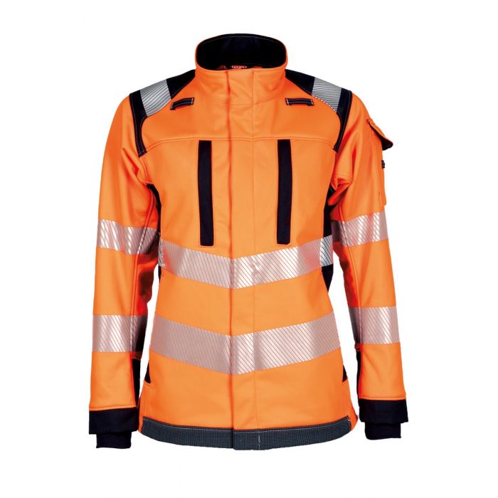 Tranemo 52199593 Flammehemmende Softshell-jakke, oransje/marine, 1 stk., STN-52199593