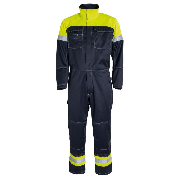 Tranemo 57108894 Flammehemmende kjeledress, gul/marine, 1 stk., STN-57108894