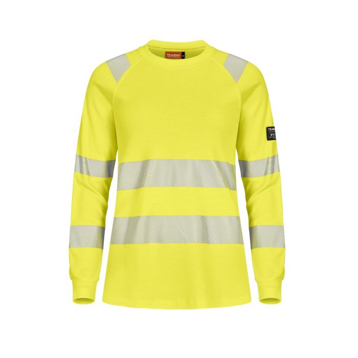 Tranemo Hi-Vis Dame T-skjorte lang erm, Gul, 1 stykke, STN-509486, STN-509486