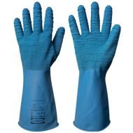 Granberg 112.0935 vanntette hansker av naturgummi, blå, 12 par