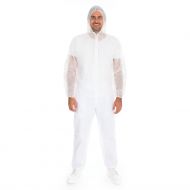 Hygonorm Eco kjeledress med hette, hvit, 100 stk