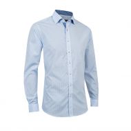Tracker 5560 Cotton Blend Liten slank rutete skjorte, lyseblå, 1 stk