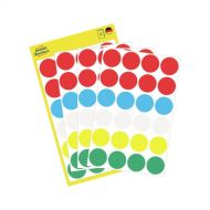Avery Color Coding Dots, Permanent, Multicolour, Dia 18, Model 3089