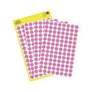 Avery Color Coding Dots, Permanent, Pink, Dia 8, Model 3111