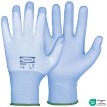 Granberg 100.0401 Matgodkjente polyuretanbelegg Gjenbrukbare hansker, blå, 12 par