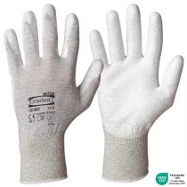 Granberg 100.0850 Polyuretanbelegg ESD-hansker, hvit/grå, 12 par