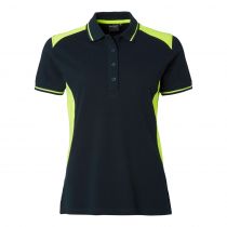 Top Swede Dame 214 Polo, Navy/Fluoresant Yellow, 1 Stk