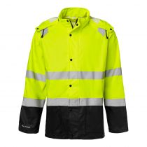 Top Swede 180 Rain Hi-Vis-jakke, Fluoresant Gul/Sort, 1 stk. ,SBG-180094015